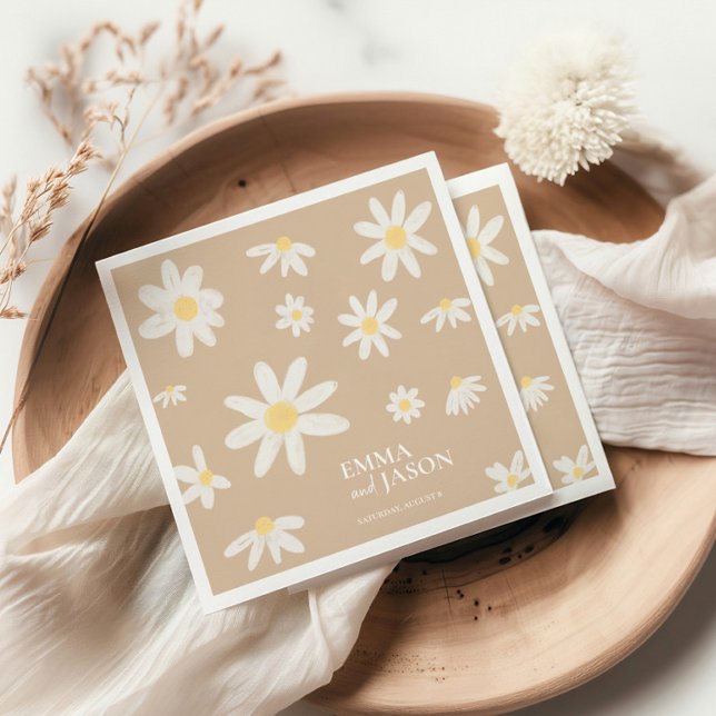 Bohemisch Daisy Blume Napkins Serviette (Von Creator hochgeladen)