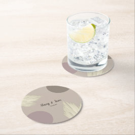 Bohemisch danke Pampas Shapes Natural Runder Pappuntersetzer