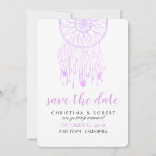 Bohemisch Dreamcatcher Lavender Save the Date