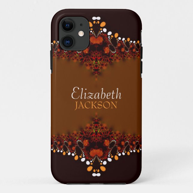 Bohemisch Earth Tribe Art mit individuelle Name iP Case-Mate iPhone Hülle (Rückseite)