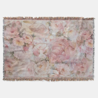 Bohemisch erröten Blumentypographie der rosa Decke