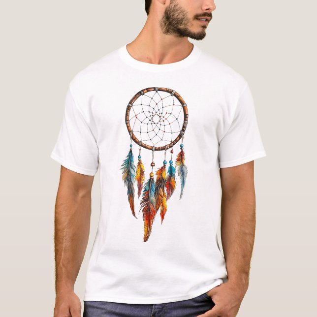 Bohemisch Feather Dreamcatcher T - Shirt (Vorderseite)
