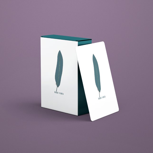 Bohemisch Feather Good Vibes Spielkarten (Von Creator hochgeladen)