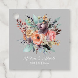 Bohemisch Floral Bouquet Wasserfarbe Geschenkanhänger