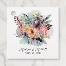 Bohemisch Floral Bouquet Wasserfarbe Geschenkanhänger