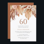 Bohemisch Floral Terracotta Boho 60. Geburtstag Einladung<br><div class="desc">Bohemische florale Terracotta Boho 60. Geburtstag Einladung Siehe Matching Kollektion in Nest und Nest Store Vielen Dank</div>