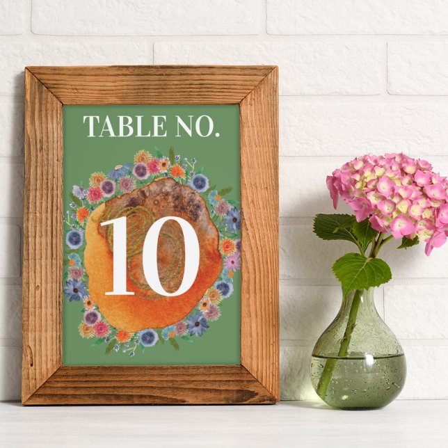 Bohemisch Garden Green Boho Wildblume Wedding Tischnummer (Von Creator hochgeladen)