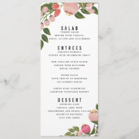 Bohemisch Garden Wedding Menu