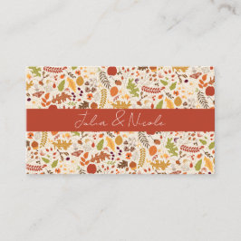 Bohemisch getrocknete Rustikale Herbstfälle Platzkarte