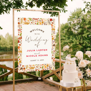 Bohemisch getrocknete Rustikale Herbstfälle Poster