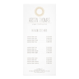 Bohemisch Gold Sun Mandala Werbekarte