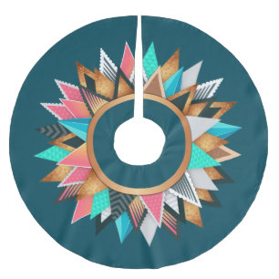 Bohemisch Inspiriert Baumrock Polyester Weihnachtsbaumdecke