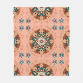 Bohemisch Mandala Fleecedecke