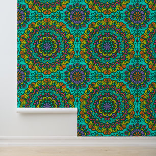 Bohemisch Mandala Jewel Tone Hand Dragon Blumenace Tapete