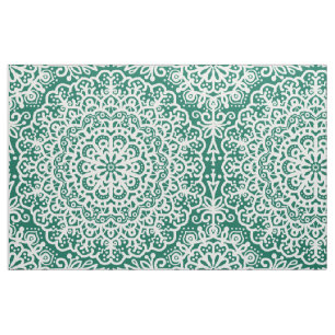 Bohemisch Mandala Lace Emerald Green Jewel Tone Stoff