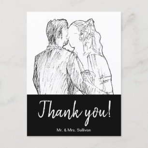 Bohemisch Modern Sketch Fotograf Schwarz Vielen Da Postkarte