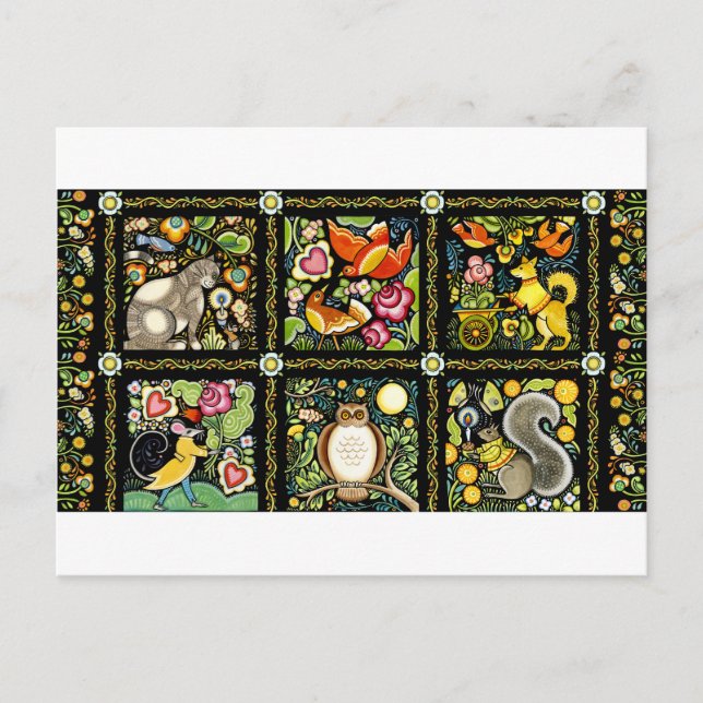 Bohemisch MOOSHKA-DESIGN Postkarte (Vorderseite)