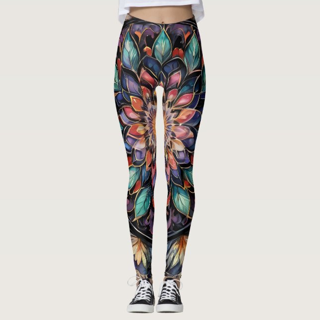 Bohemisch Paisley no2 Leggings (Vorderseite)