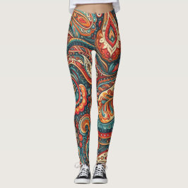 Bohemisch Paisley no 5 Leggings