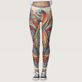 Bohemisch Paisley no 6 Leggings