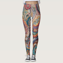 Bohemisch Paisley no 7 Leggings