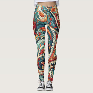 Bohemisch Paisley no 8 Leggings