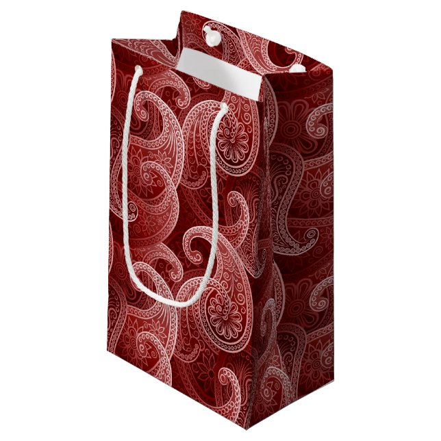Bohemisch Paisley Timeless Pattern Kleine Geschenktüte (Vorderseite Schrägansicht)