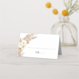 Bohemisch Pampas Grass Wüste Wedding Name Platzkarte