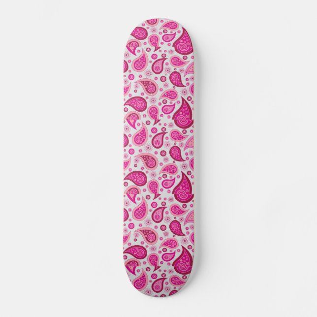 BOHEMISCH PINK PAISLEY SKATEBOARD DECK (Vorderseite)