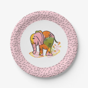 Bohemisch Safari Elephant Teen Tween Party Pappteller