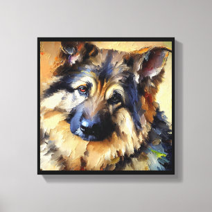 Bohemisch Shepherd Dog Portrait Leinwanddruck
