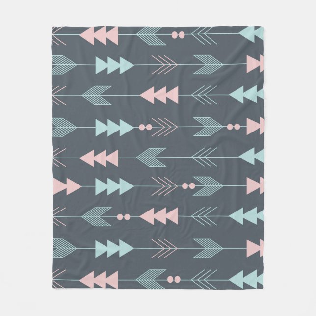 Bohemisch Style Boho: Ethnisches nahtloses Muster Fleecedecke (Vorderseite)