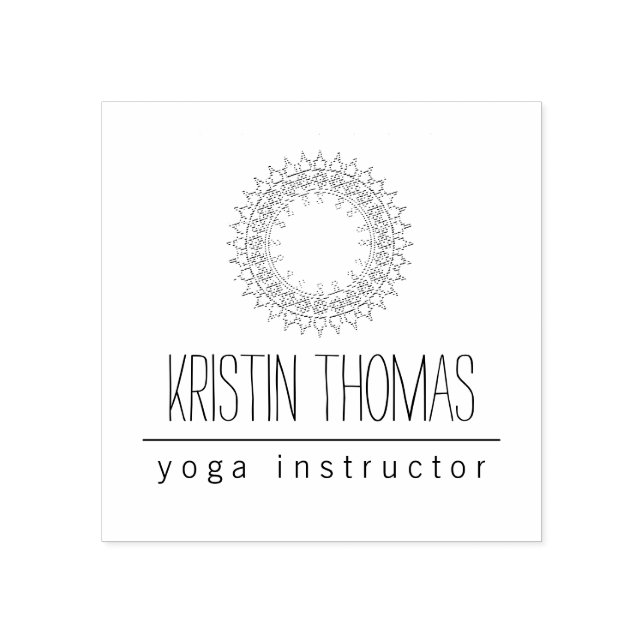 Bohemisch Sun Mandala Personalisiert Gummistempel (Prägung)