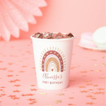 Bohemisch Terracotta Rainbow Geburtstagsparty