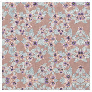 Bohemisch Terracotta Rosa Blume Stoff