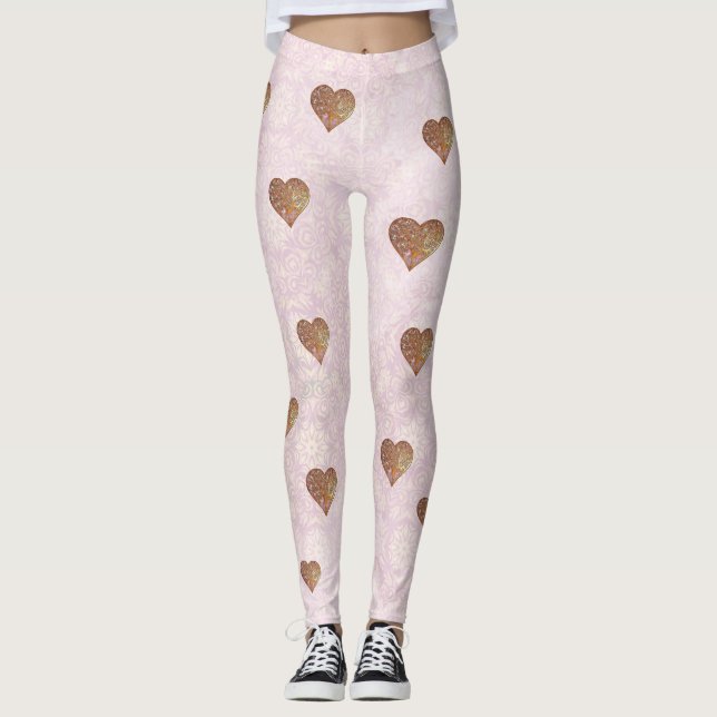 Bohemisch Valentine Whimsey 3D Leggings (Vorderseite)