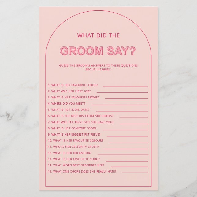 Bohemisch, was der Bräutigam sagte Brautparty (Vorderseite)