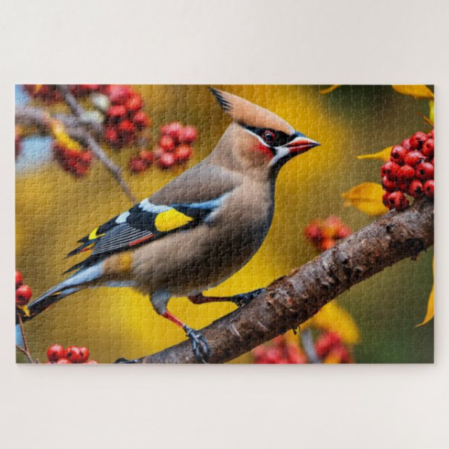 Bohemisch Waxwing Jigsaw Puzzle (Horizontal)