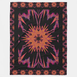 Bohemische Abstrakte Golden Hyacinth Fleecedecke