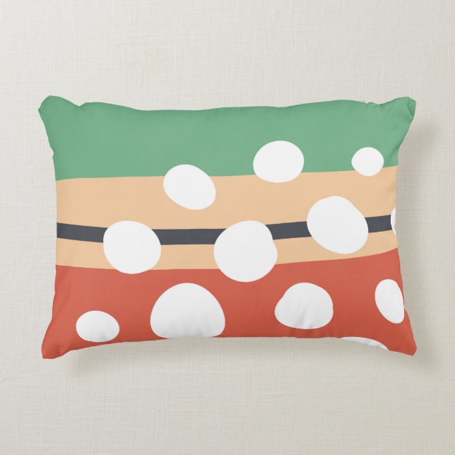 Bohemische abstrakte Kunst, bunte Formen Dekokissen (Vorderseite)