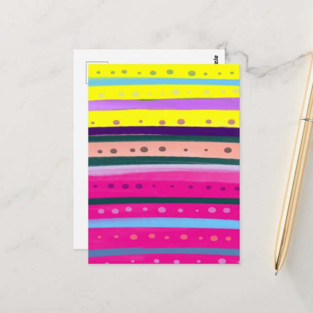 Bohemische Abstrakte Kunst Postkarte (Vorderseite/Rückseite Beispiel)