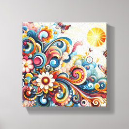 Bohemische Abstrakte Wand an Wand Leinwanddruck