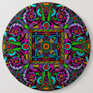 Bohemische beflecktes Glas-Art Button