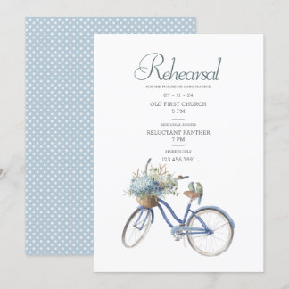 Bohemische Bicycle Watercolor Hochzeitsstimmung Pr Einladung