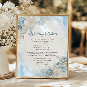 Bohemische Blue Ivory Rose Blume Hochzeiten Detail