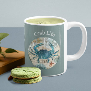 Bohemische Blues Crab Life Collection Kaffeetasse