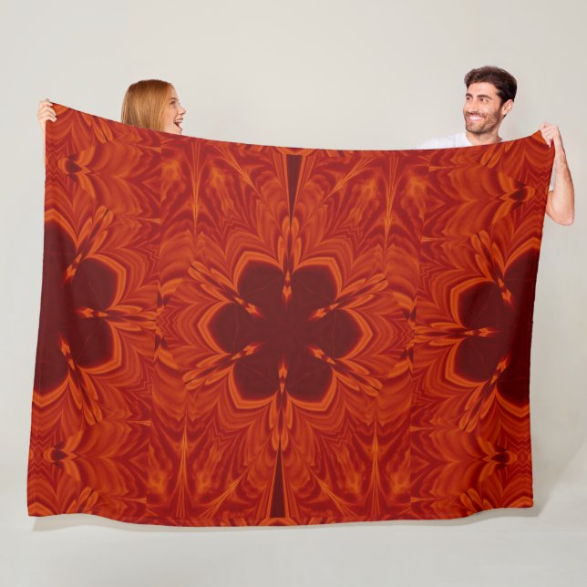 Bohemische Blume 61 Fleecedecke (Beispiel)