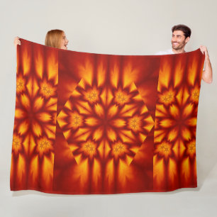 Bohemische Blume 72 Fleecedecke