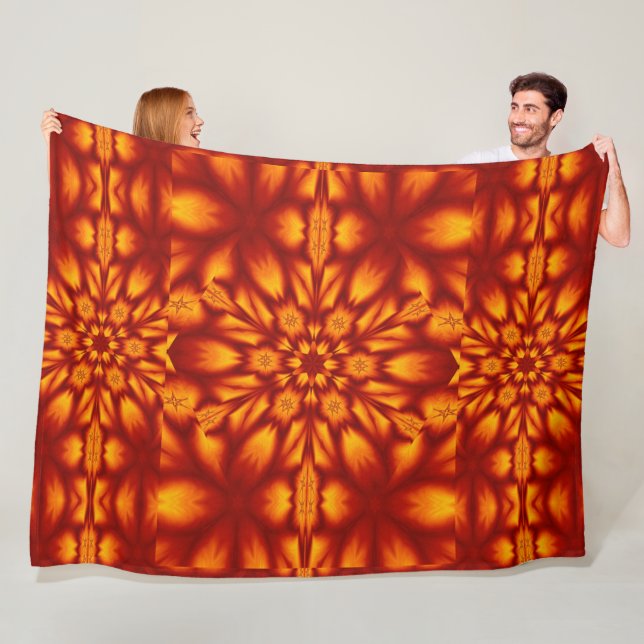 Bohemische Blume 73 Fleecedecke (Beispiel)