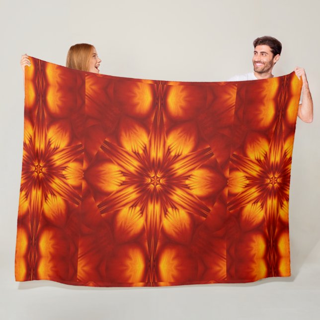 Bohemische Blume 74 Fleecedecke (Beispiel)